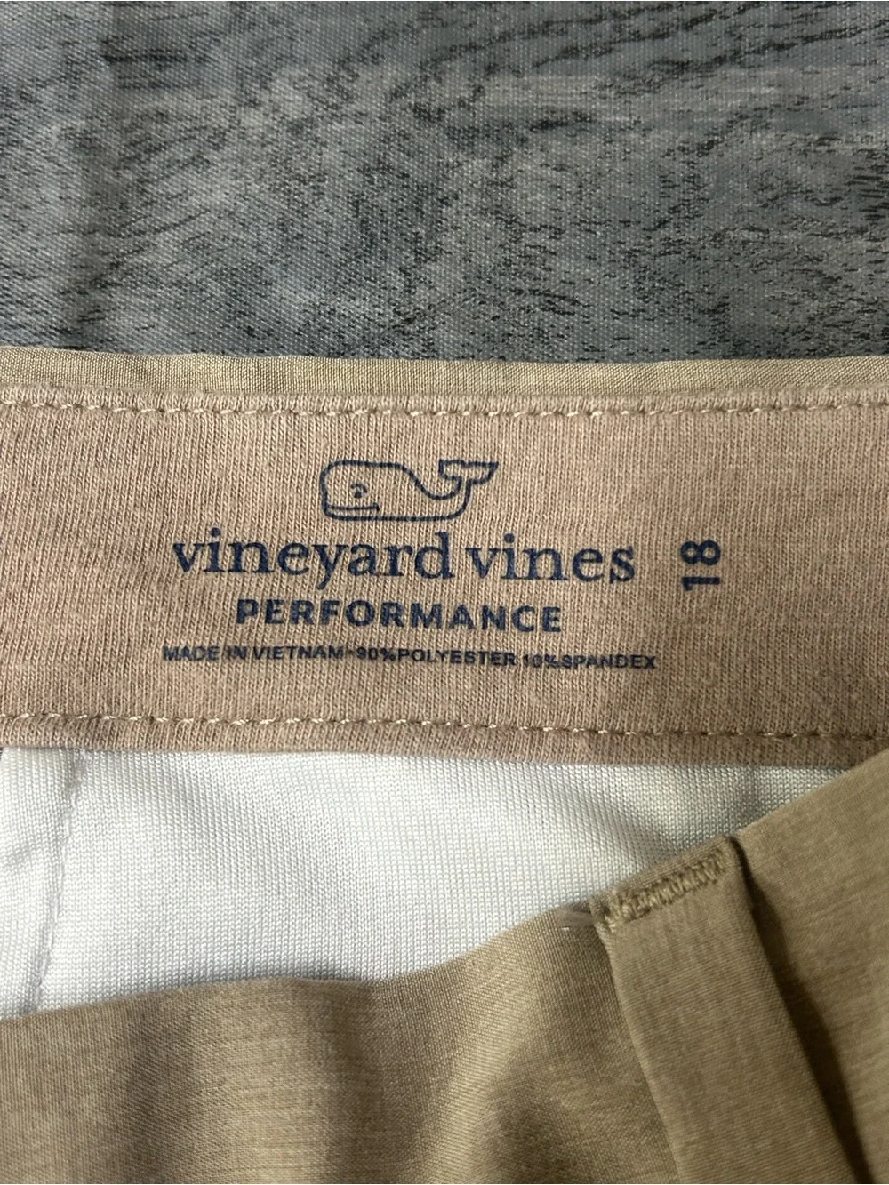 Vineyard Vine Performance Beige Boys Pants Size 18 Youth Boy